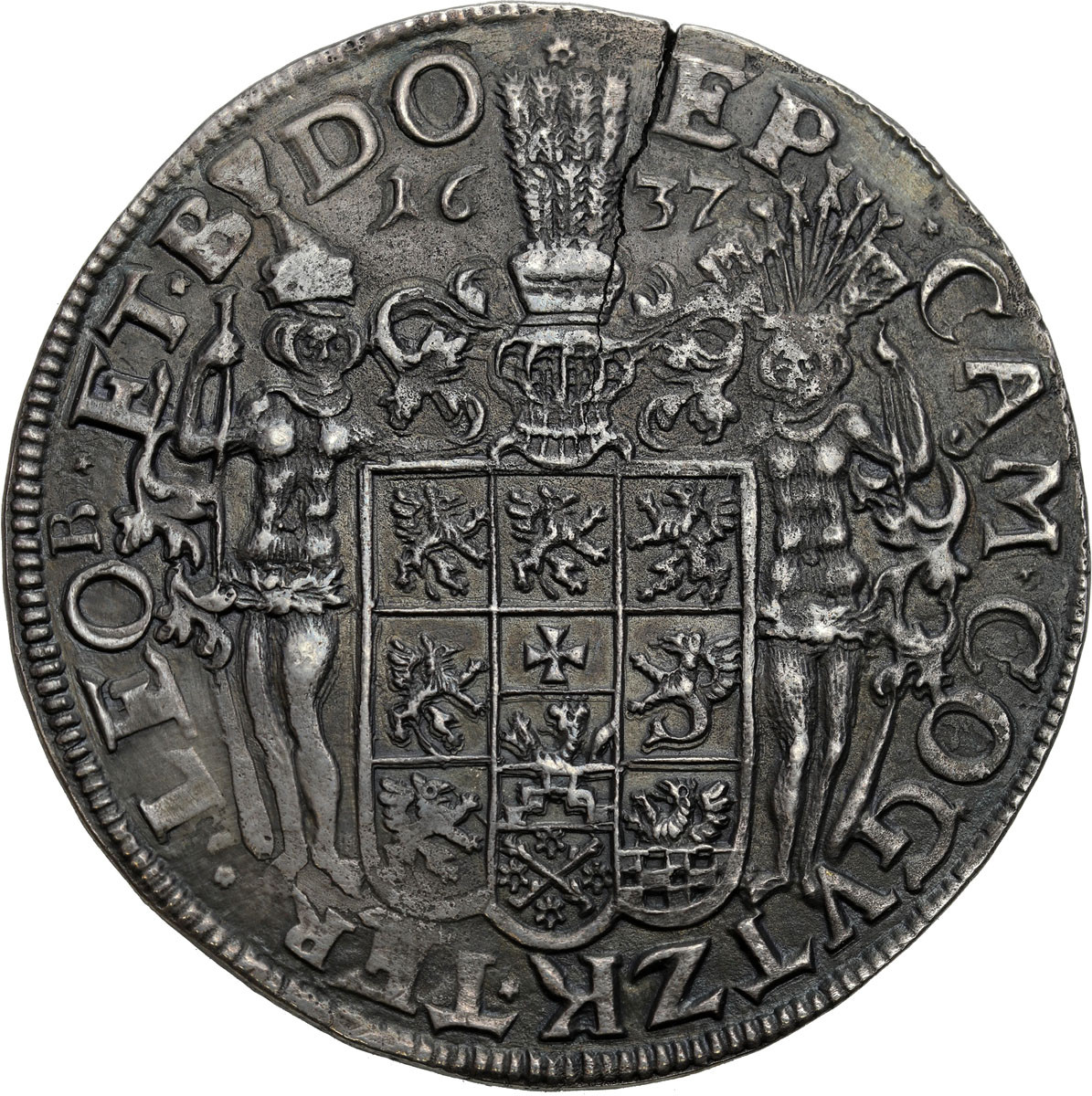 Pomorze. Bogusław XIV (1625-1637). Talar 1637, Szczecin – PIĘKNY - RZADKOŚĆ R7